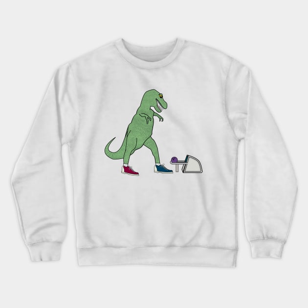 The T-Rex Bowls Crewneck Sweatshirt by FakeScience